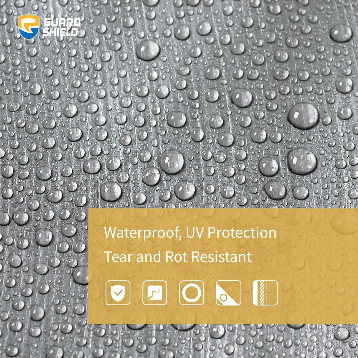 GUARD SHIELD Heavy Duty Tarp 12x16 Feet Silver/Black Multi Purpose Thick Waterproof Poly Tarp Cover 10mil