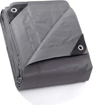 GUARD SHIELD Tarp Waterproof Heavy Duty Matte Grey Tarp 16x20 Feet Large UV Resistant Tarps Cover Outdoor 11mil