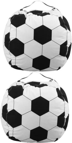 Happyyami Duffel Bag Football Pillow Storage Bag Plush Football Pillow Toy Box Cuddly Toy Storage Organizer