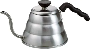 Hario V60 "Buono" Drip Kettle Stovetop Gooseneck Coffee Kettle 1.0L, Stainless Steel,Silver