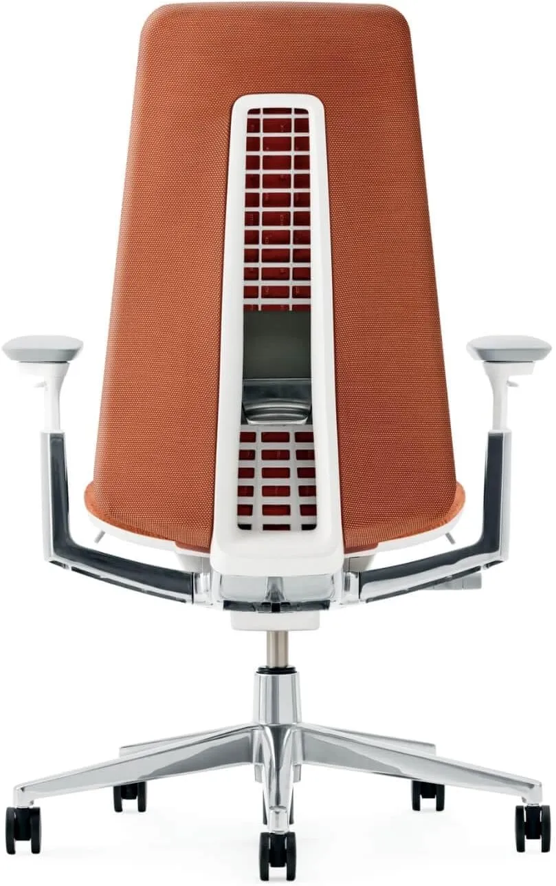 Haworth Fern Ergonomic Office Chair – Stylish and Innovative Desk Chair with Digital Knit Finish - with Lumbar Support (Ember)