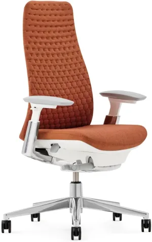 Haworth Fern Ergonomic Office Chair – Stylish and Innovative Desk Chair with Digital Knit Finish - with Lumbar Support (Ember)