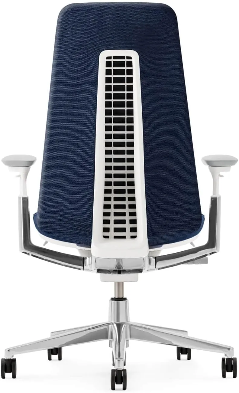 Haworth Fern Ergonomic Office Chair – Stylish and Innovative Desk Chair with Digital Knit Finish - Without Lumbar Support (Deep Sea)