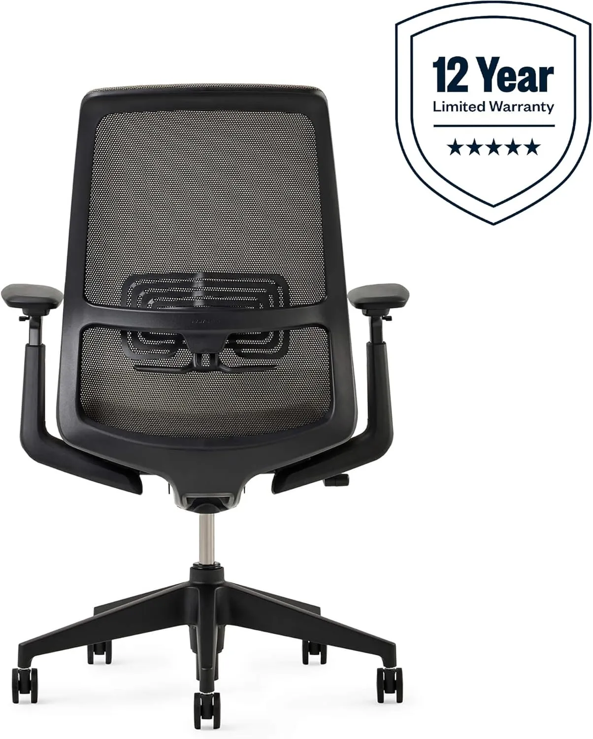 Haworth Soji Office Chair with Ergonomic Adjustments and Lumbar Support, Flexible Mesh Back (Clay)