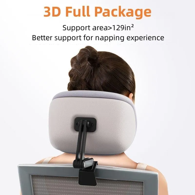 Headrest Attachment for Office Chair, Attachable Chair Head Rest, Desk Chair Neck Support, Elastic Sponge Head Pillow Adjustable Height and Angle (Upgraded Version(Black))