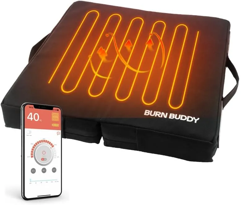 Heated Stadium Seats for Bleachers, Heated Seat Cushion with APP Control Heating, Heated Stadium Chair Cushion, Portable Heated Bleacher Seat Cushion for Outdoor Sports, Stadium, Camping, Fishing