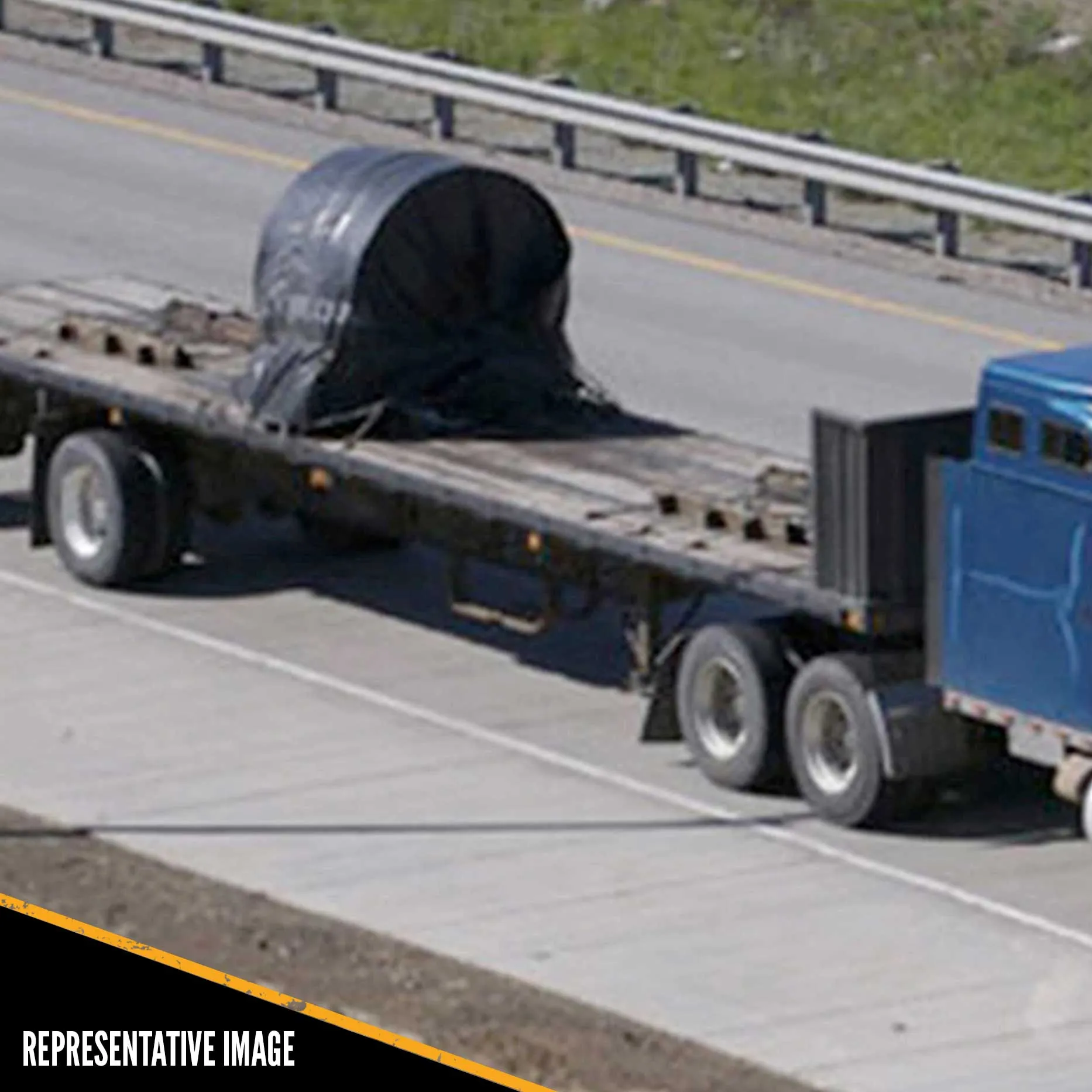 Heavy Duty Coil Tarp - 6'x6'x6' - 18 oz. Black Tarp