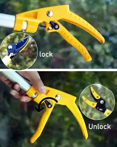 HECTARE ALUMINUM TELESCOPIC LONG REACH (10 FEET) CUT AND HOLD PRUNER WITH SAW
