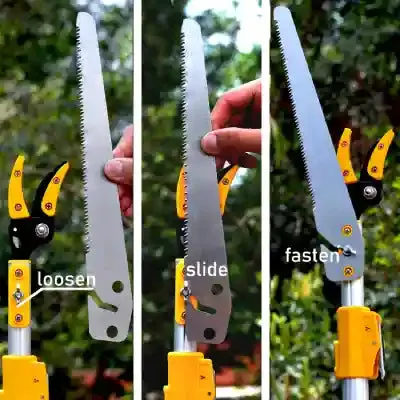 HECTARE ALUMINUM TELESCOPIC LONG REACH (10 FEET) CUT AND HOLD PRUNER WITH SAW