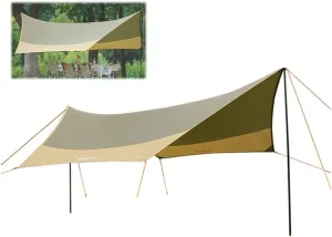 Hexagonal Sun and Rain-Proof Shade Sail Outdoor UV Protection Super Large Pergola Beach Courtyard Party Leisure Tarp 205in Coated Silver
