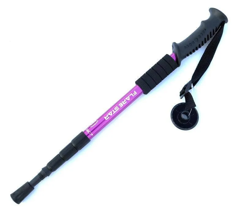 High Density Aluminum Alloy Retractable Trekking walking Pole (ONE)