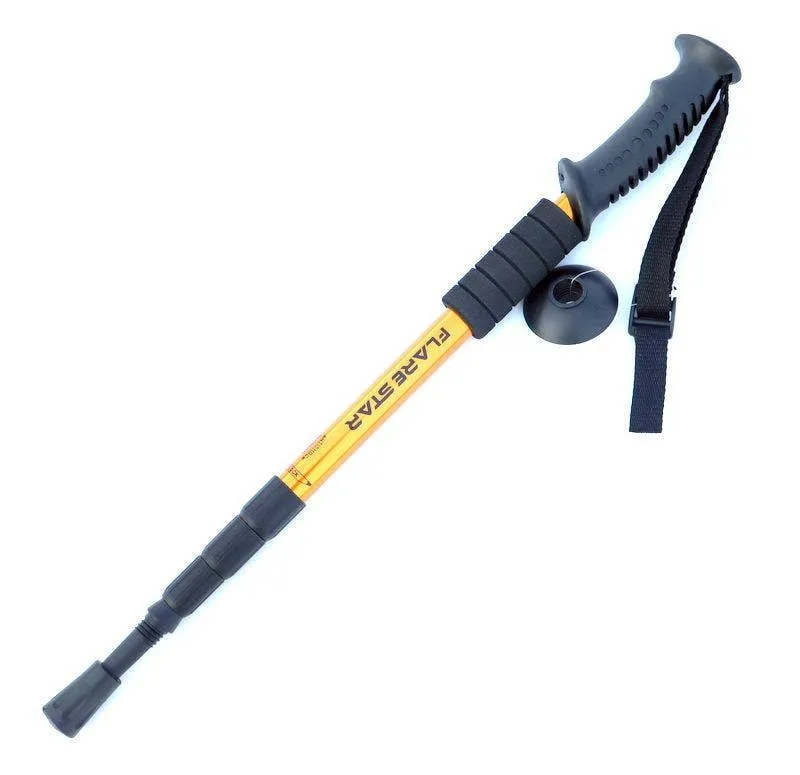 High Density Aluminum Alloy Retractable Trekking walking Pole (ONE)