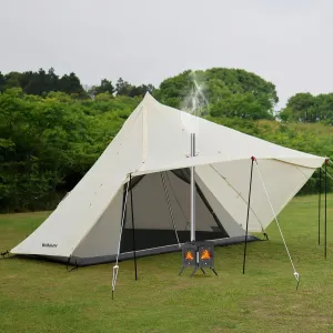 Himalaya 4 Person Hot Tent with Stove Jack, 4 Season Camping Tent Tall Tipi Winter Tent with Inner Tent Double Layer Waterproof Multifunctional for Glamping Family Outdoor Camping Hiking