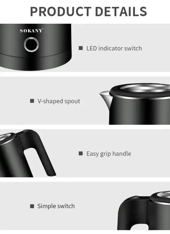 Houselin Small Electric Kettles Tea Coffee 0.5L