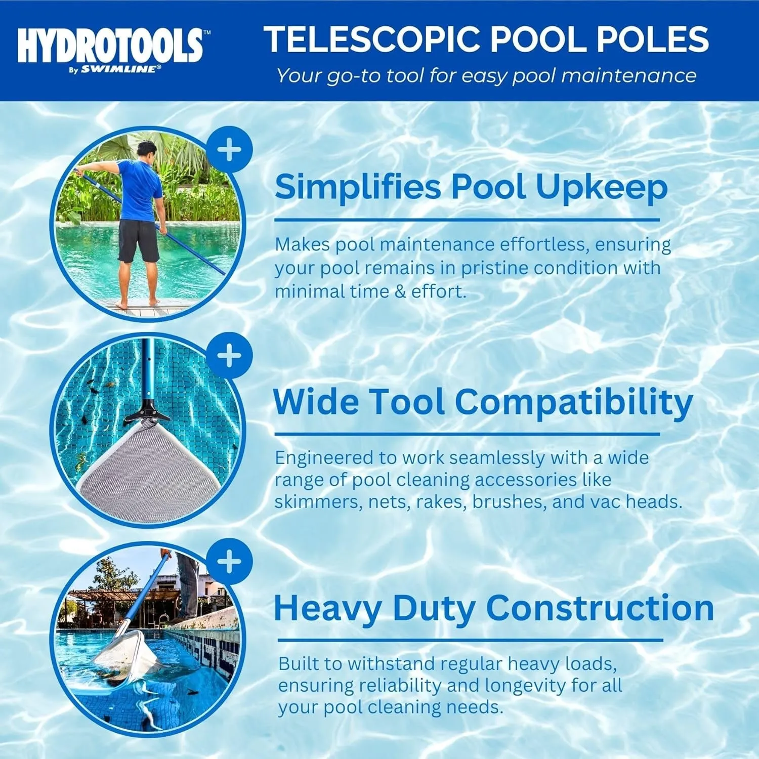 Hydrotools 6'-12' HD Telescopic Pole