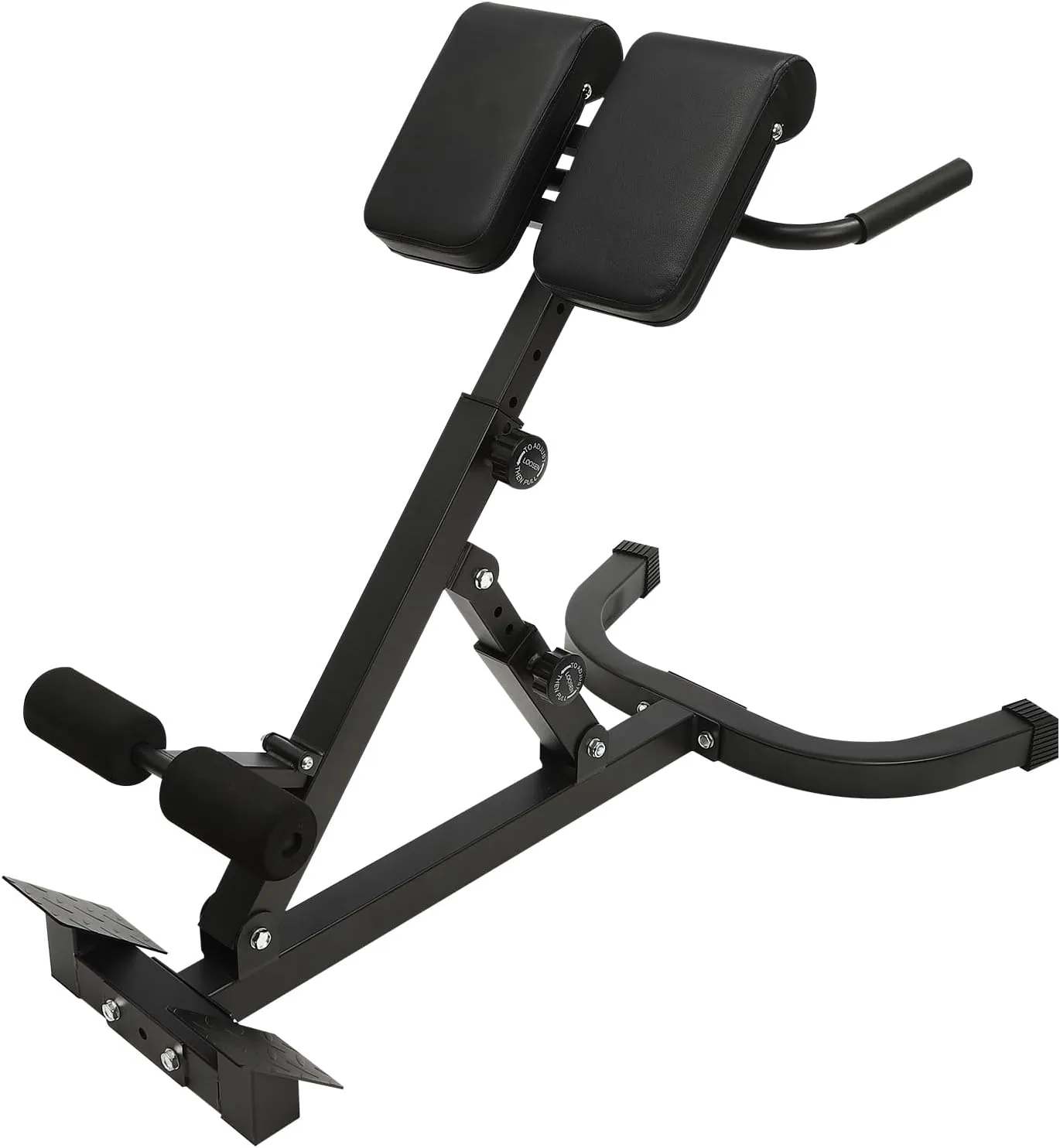 Hyperextension Machine, Foldable Hyperextension Roman Chair, Back Workout Equipment for Arms, Abs, Back, Chest, Glutes, Hamstrings, Shoulders, 5 Inclination Angles