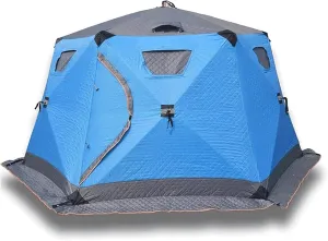 Ice Shelter Tent - 5-8 Person Waterproof Pop up Ice Fishing Tent Outdoor Fishing Hunting Hub Tent Shelter
