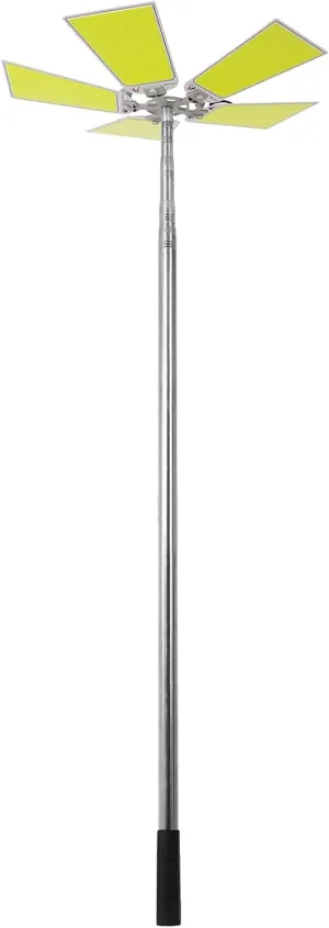 Illuminate Your Outdoor Adventures with Portable Telescopic Camping Light, 15000lm Brightness, Adjustable Height 47.2 to 185 Inches, Black