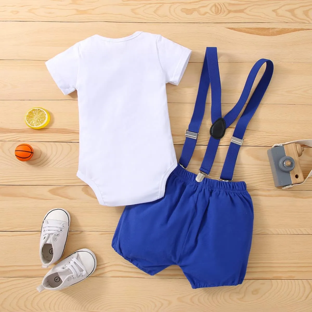 IMEKIS Baby Boys Space 1st Birthday Outfit Cake Smash Romper   Shorts Pants Suspenders Astronauts Cake Smash Photo Props