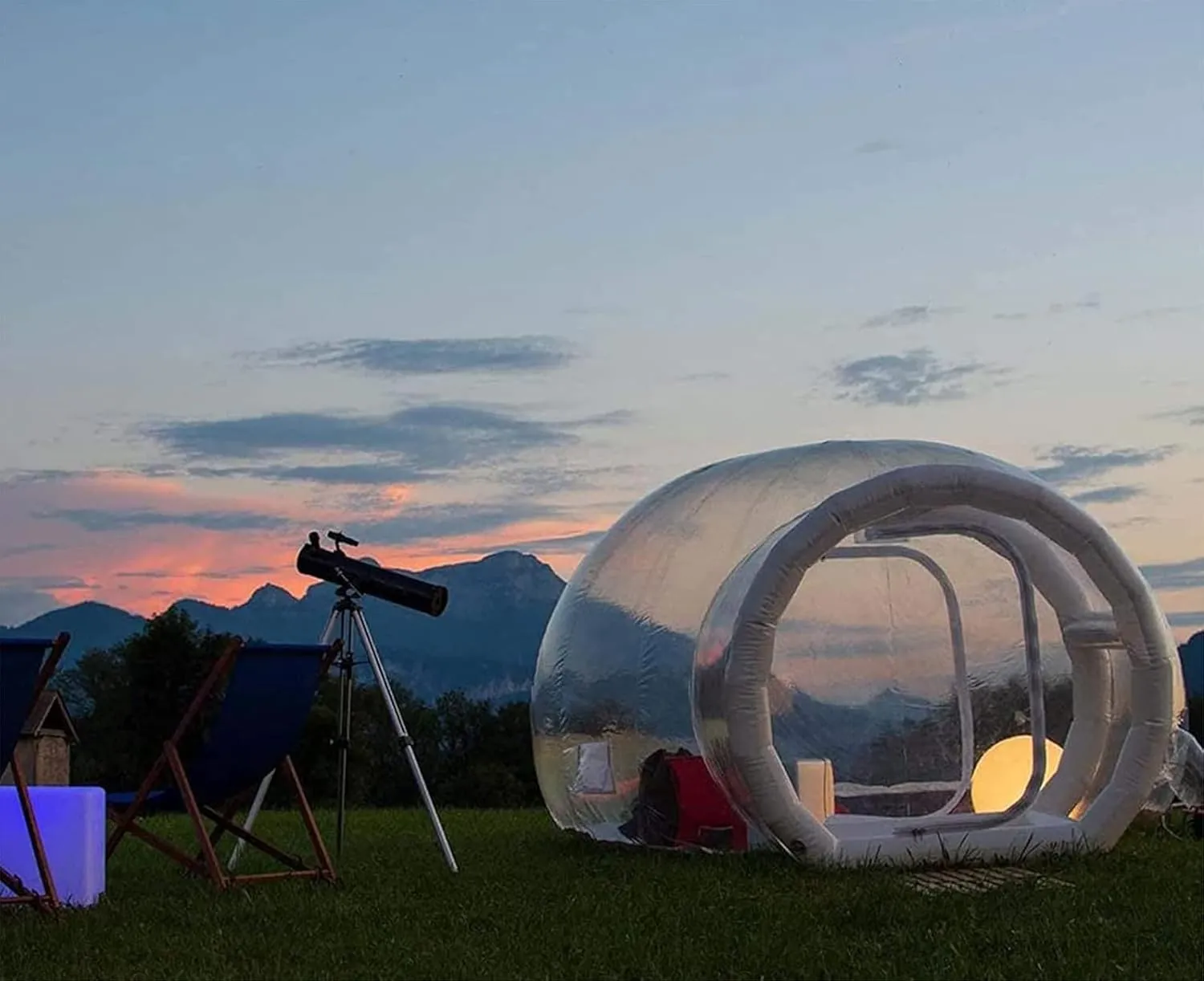Inflatable Bubble Tent Transparent Outdoor Camping Party Tent Bubble House Rainproof Family Backyard Stadium Rest Place Air Cushion Tent Activity Theme Tent