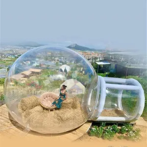 Inflatable Bubble Tent Transparent Outdoor Camping Party Tent Bubble House Rainproof Family Backyard Stadium Rest Place Air Cushion Tent Activity Theme Tent