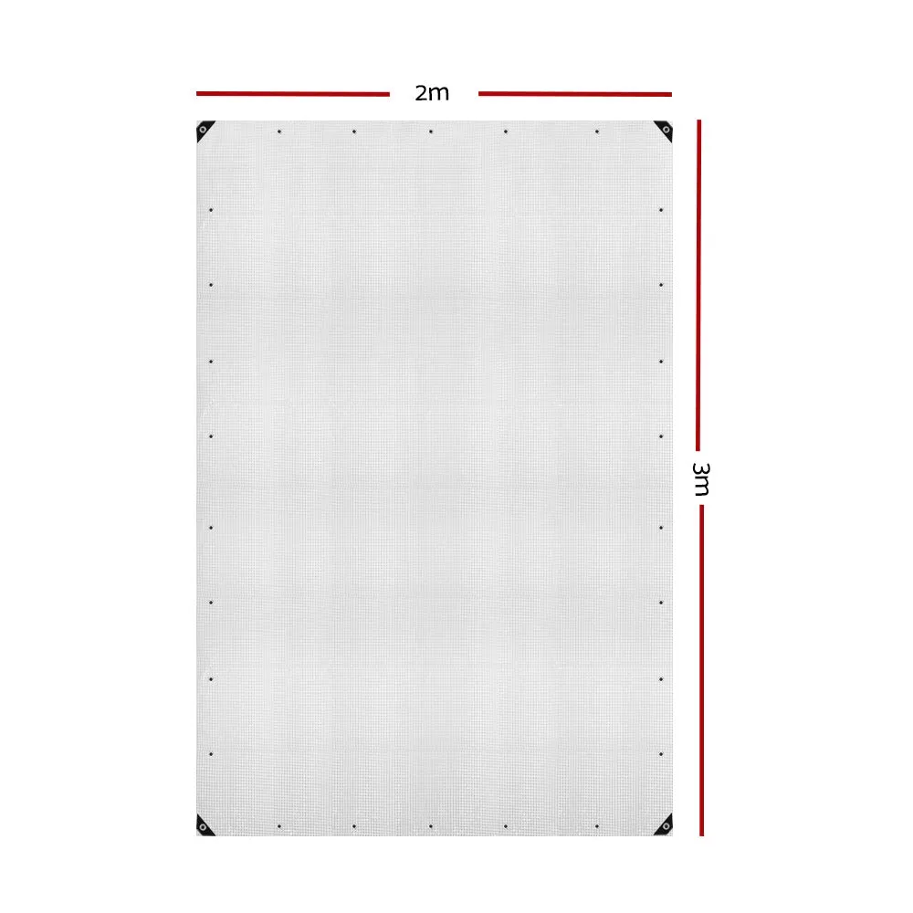 Instahut 2x3m Tarp Camping Tarps Poly Tarpaulin Heavy Duty Cover 135gsm Clear