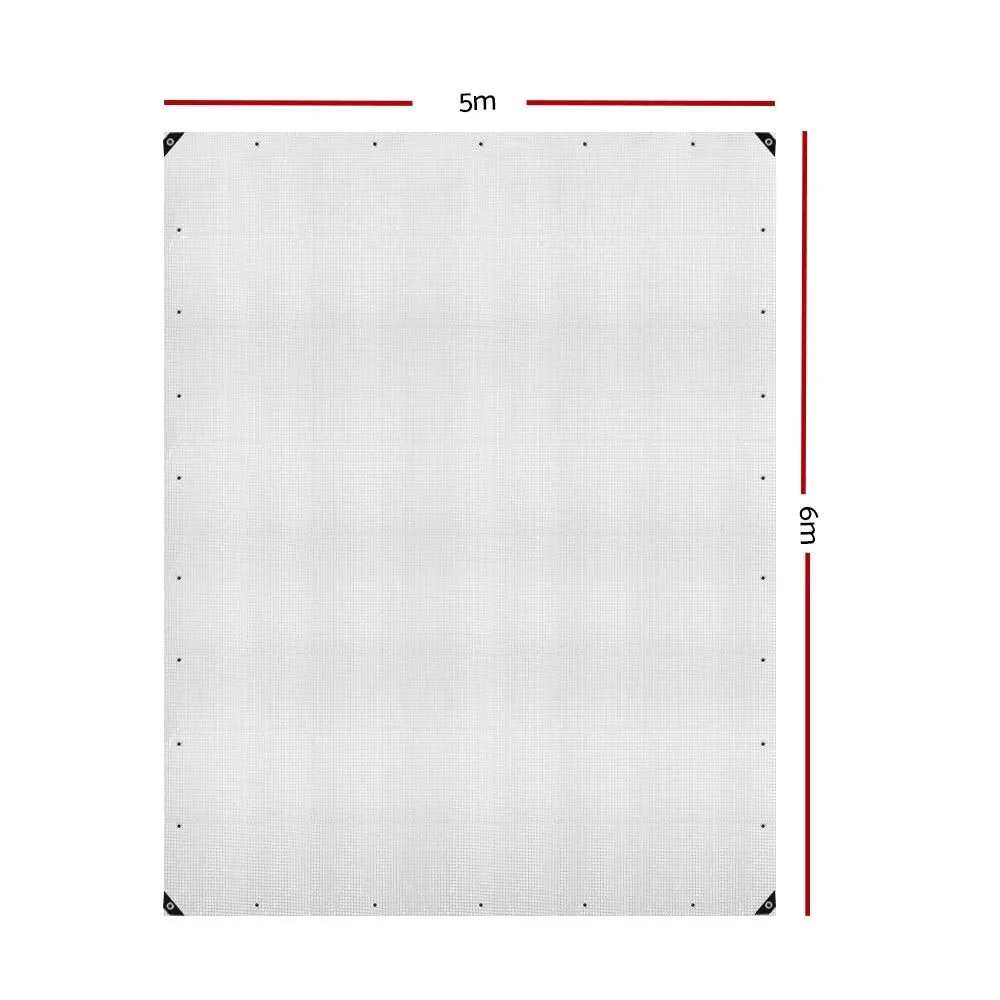 Instahut 5x6m Tarp Camping Tarps Poly Tarpaulin Heavy Duty Cover 135gsm Clear