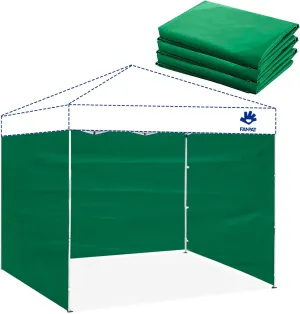 Instant Canopy Tent Sidewall for 10x10 Pop Up Canopy - Waterproof, 99% UV Protection, Green (3PCS Sidewall Only)