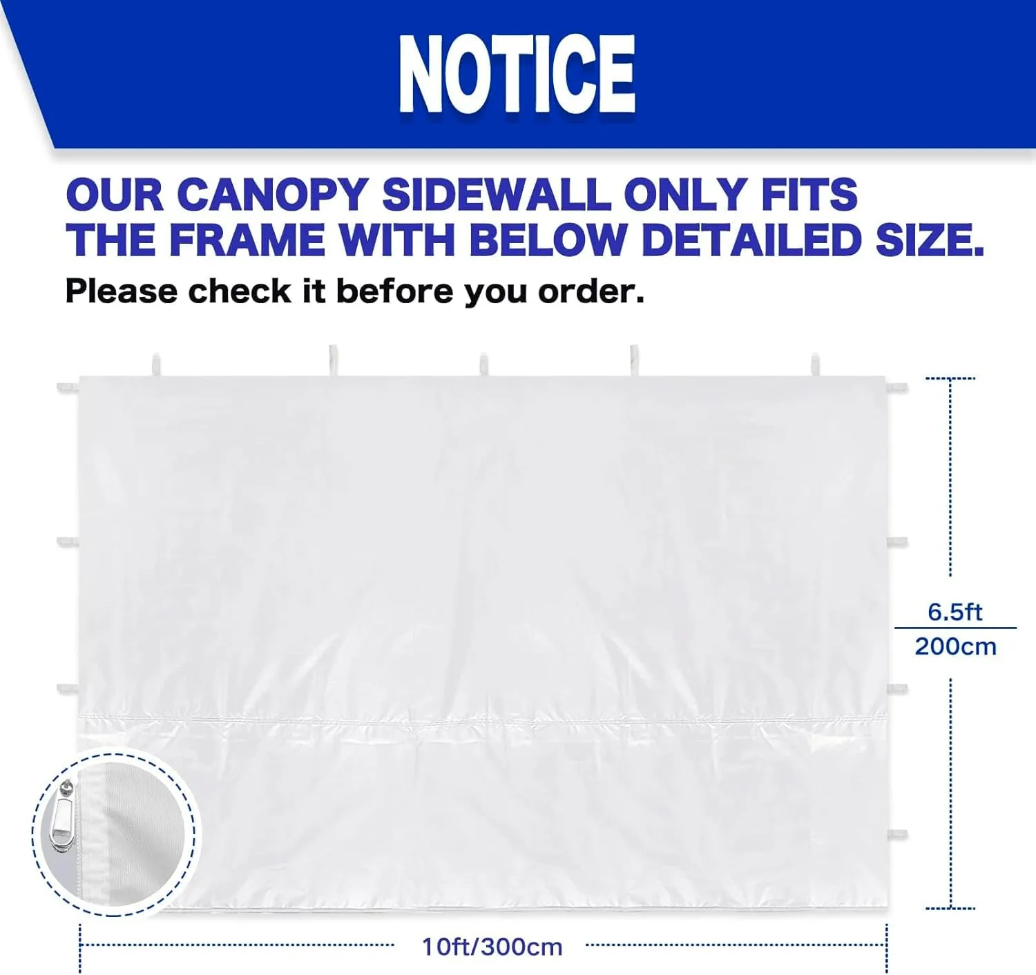 Instant Canopy Tent Sidewall for 10x10 Pop Up Canopy - Waterproof, 99% UV Protection, Green (3PCS Sidewall Only)