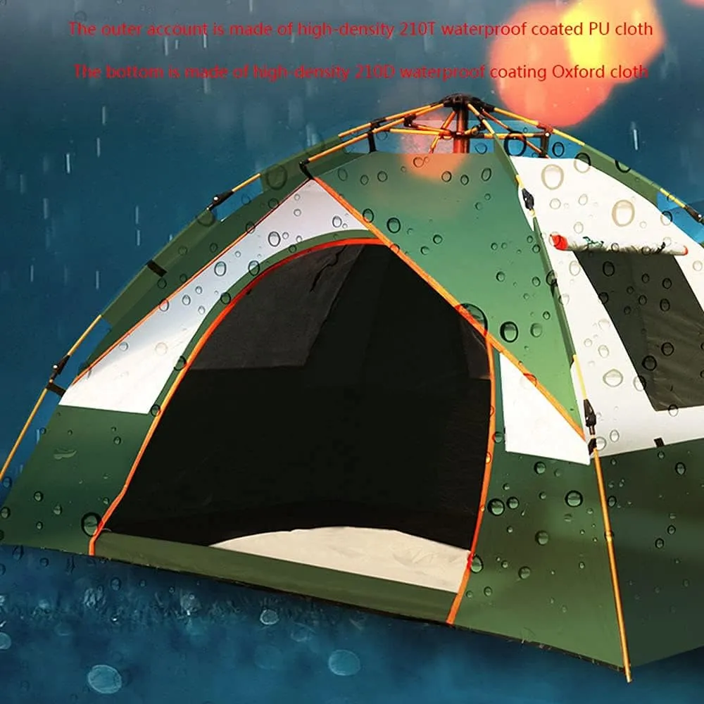 Instant Pop Up Family Camping Tents for 2-3 3-4Persons, Quick Setup for Camping, Hiking, Fishing