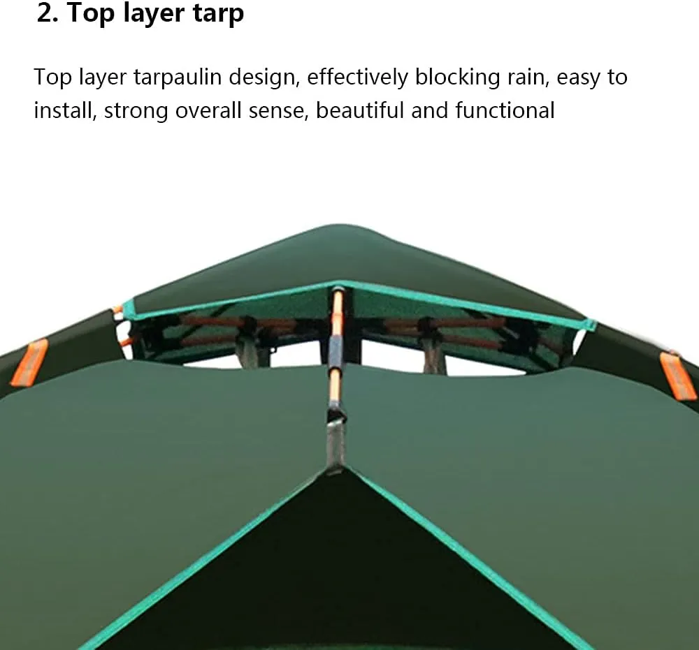 Instant Pop Up Family Camping Tents for 2-3 3-4Persons, Quick Setup for Camping, Hiking, Fishing
