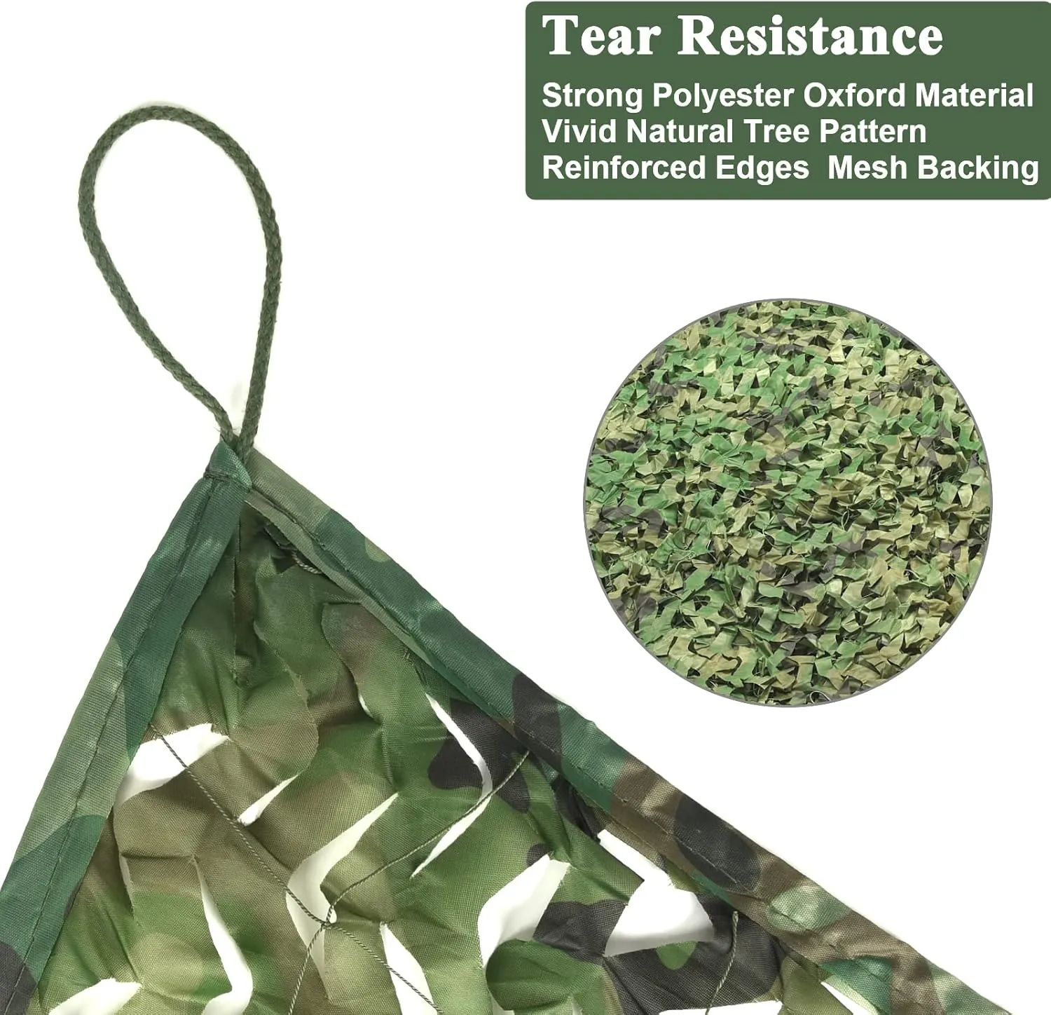iunio Camo Netting Camouflage Netting, 10ft×10ft, 10x20ft, 20ft×20ft, Mesh Backing Oxford Fabric Camo Net Military Surplus, Hunting Blind for Deer Stand, Party Decorations, Photograph and Car Cover