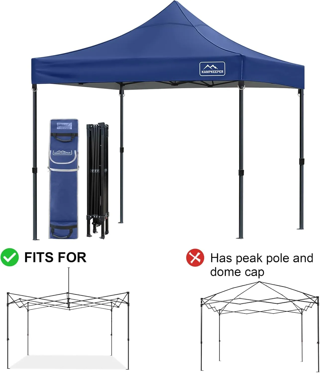 KAMPKEEPER Canopy Tent Storage Bags fits Most 10x10 Size Instant Canopies, pop-up Shelters and Tents