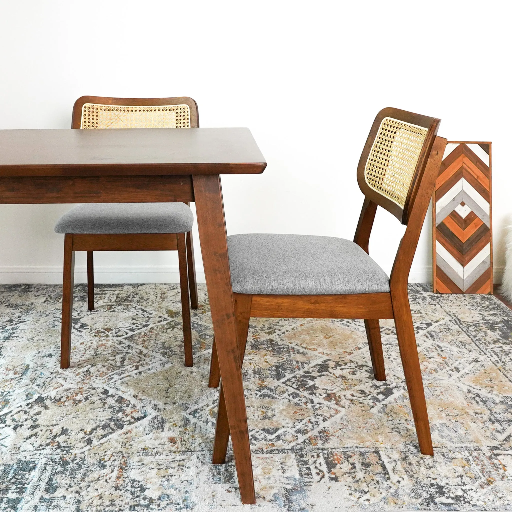 Kane Grey Linen Dining Chair Set of 2