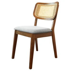 Kane Grey Linen Dining Chair Set of 2