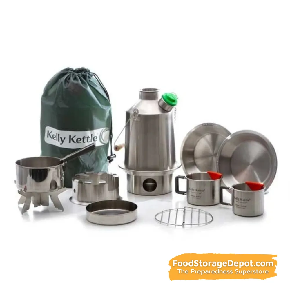 Kelly Kettle - Ultimate 'Base Camp' Stainless Steel Kit (Large)