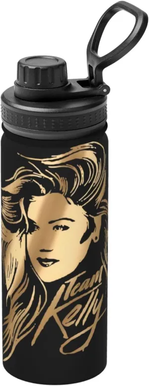 Kelly Musics Clarkson Sports Water Bottle 18oz Stainless Insulated Water Bottles Leak Proof Hot and Cold Flask Travel Cup for Hiking & Biking