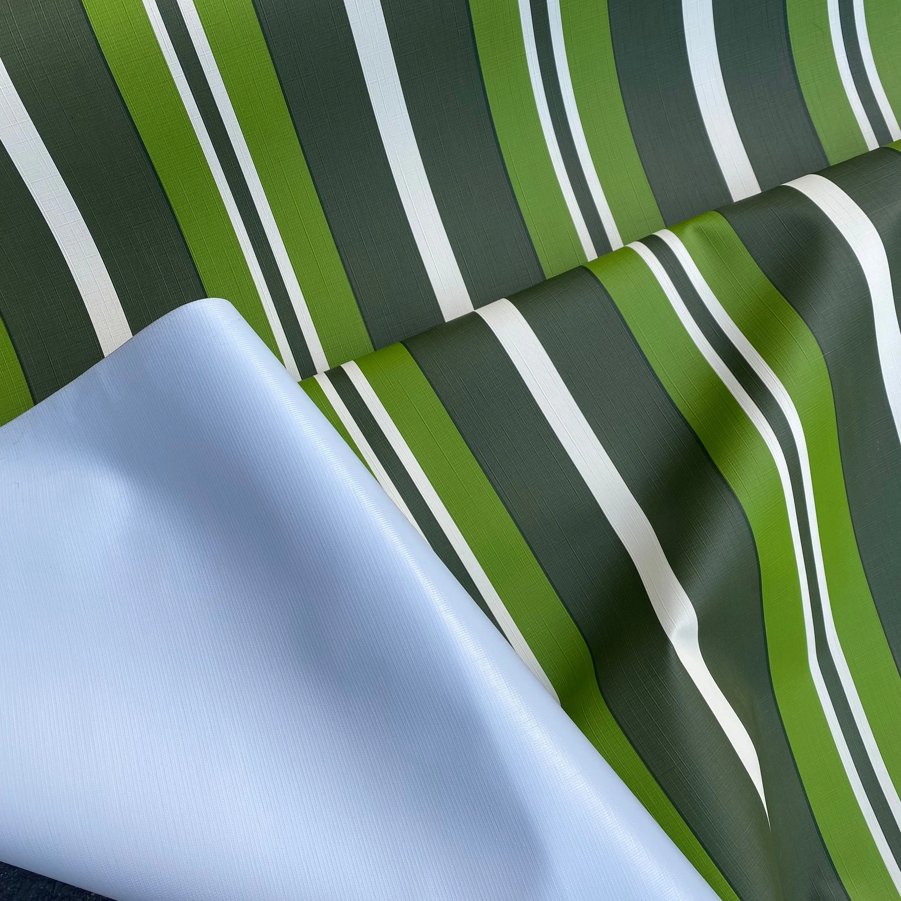 Khaki, Green, White Stripe