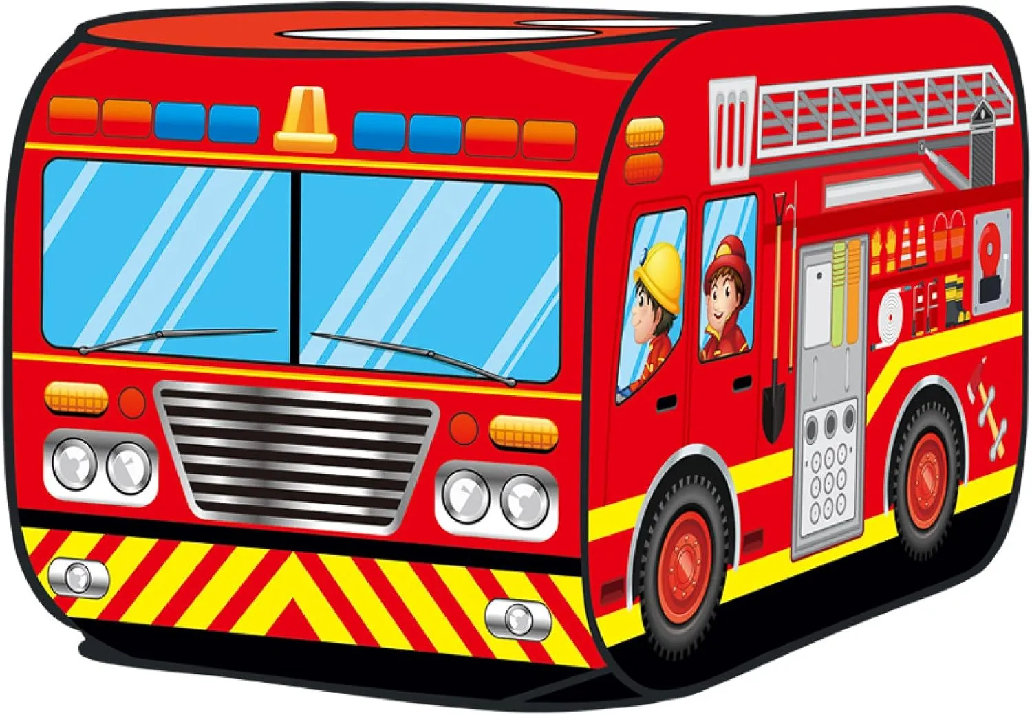 Kiddie Play Fire Truck Pop Up Play Tent for Kids Boys & Girls Indoor Outdoor Playhouse Toy