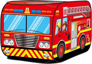 Kiddie Play Fire Truck Pop Up Play Tent for Kids Boys & Girls Indoor Outdoor Playhouse Toy