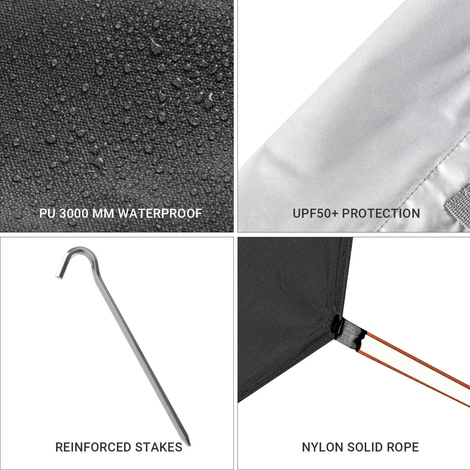 KingCamp Camping Tarp, Oversize Waterproof Tarp with Silver Coating UPF50  UV Protection for Camping Hiking Traveling