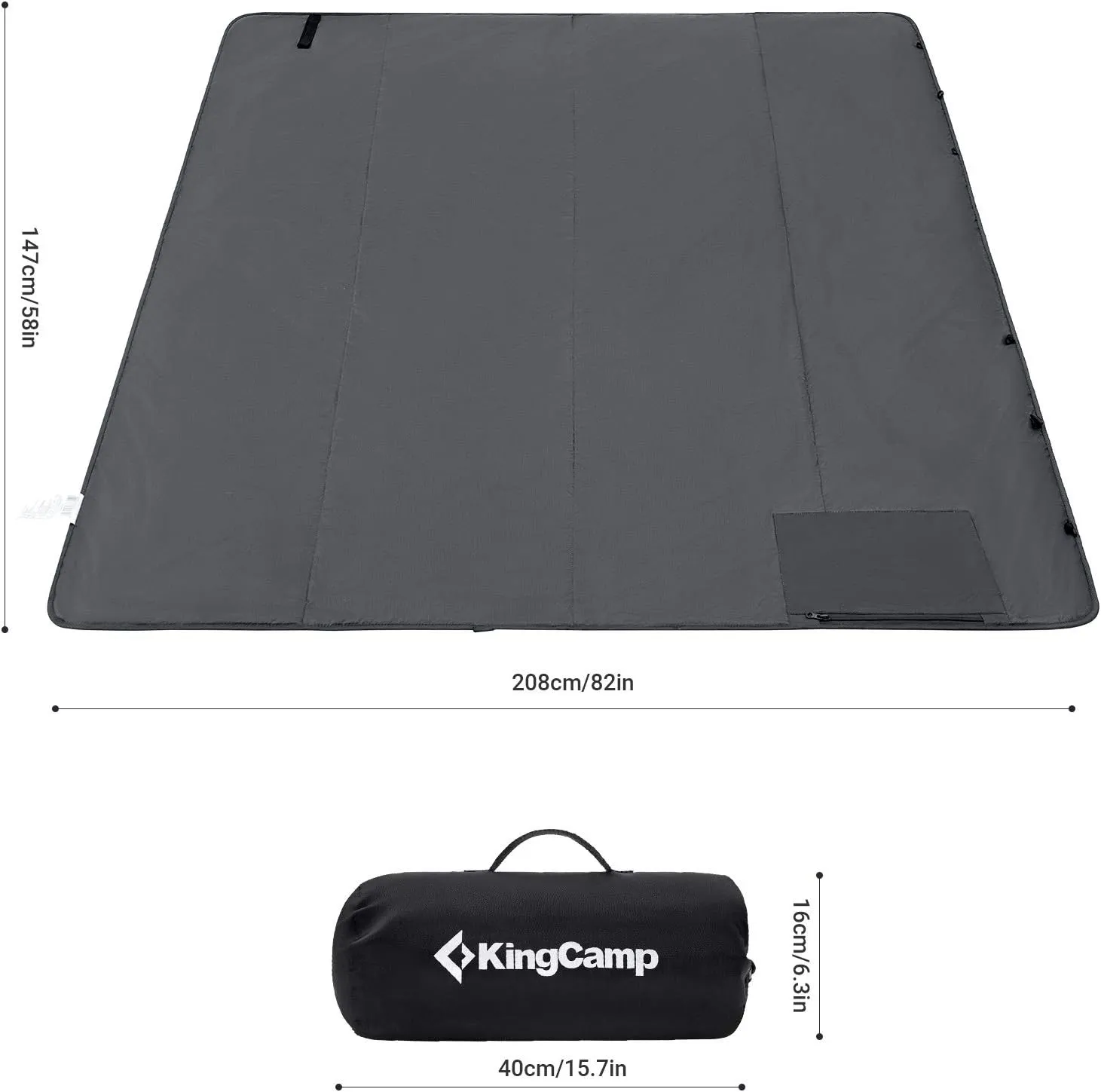 KingCamp Outdoor Blanket Waterproof Beach Mat Sandproof Camping Blanket Mat, Picnic Blanket Extra Large Camping Blanket Packable for Stadium, Camp, Park, Grass, Concerts