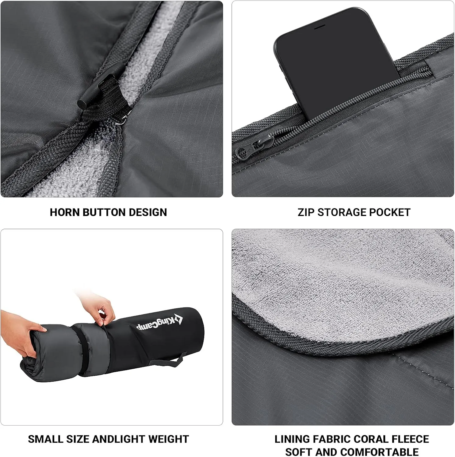 KingCamp Outdoor Blanket Waterproof Beach Mat Sandproof Camping Blanket Mat, Picnic Blanket Extra Large Camping Blanket Packable for Stadium, Camp, Park, Grass, Concerts