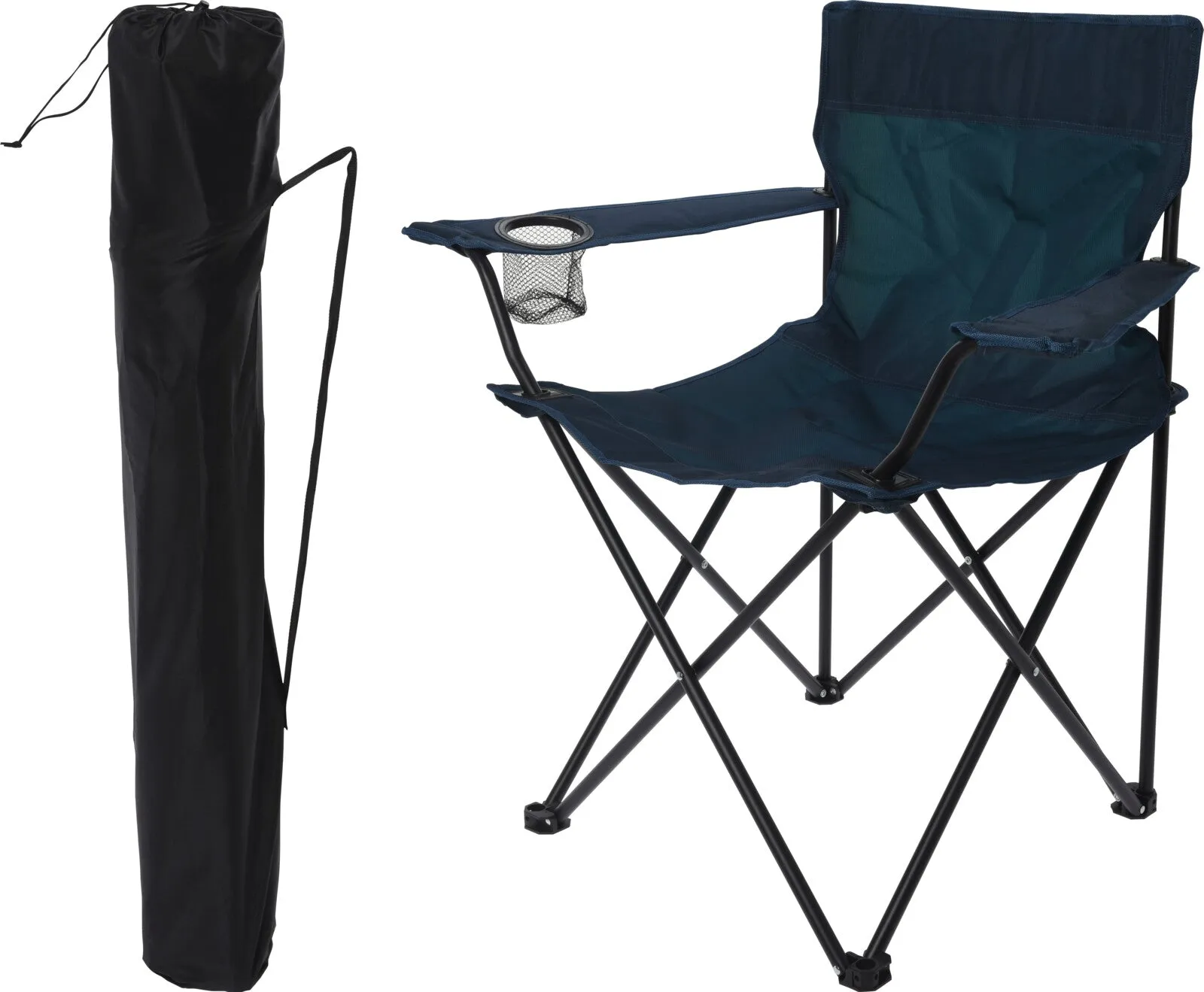 KOOPMAN FD8300510 CHAIR FOLDABLE METAL PETROL