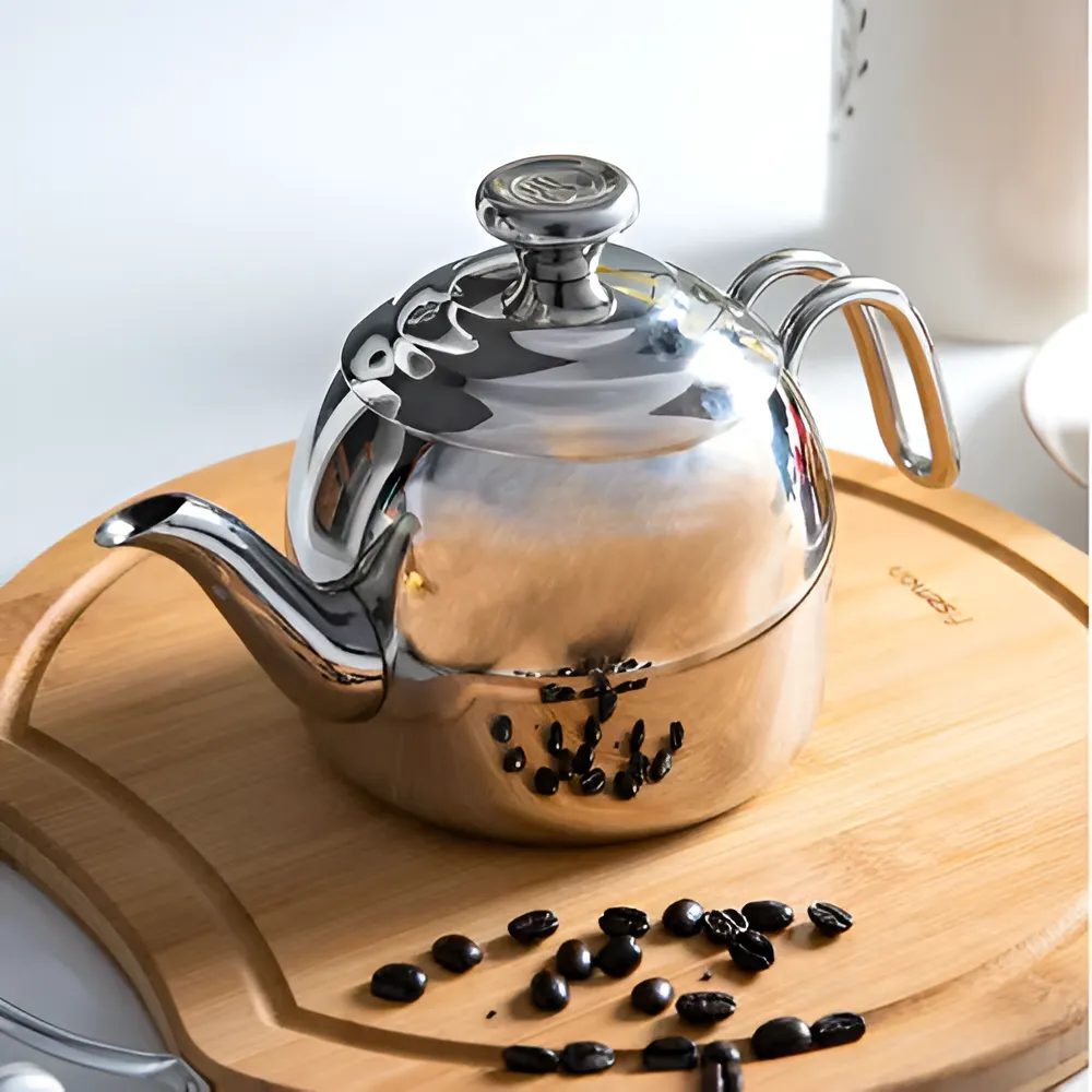 Korkmaz Droppa Turkish Teapot for Stovetop, Large, 43.9 oz