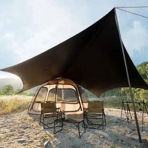 KZM Wild Field Hexa Tarp - Sand
