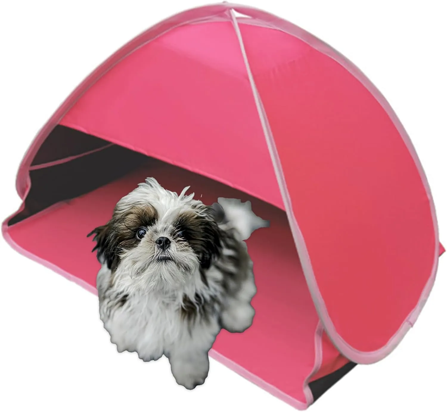 Laptop Sun Shade for Working Outside, Automatic Shades Laptop Tent, Pop up Sun Shade, Head Tent for Beach, Sun Shelter for Anti-UV Small Pets & Outdoor Camping Picnic Beach (Pink, L)
