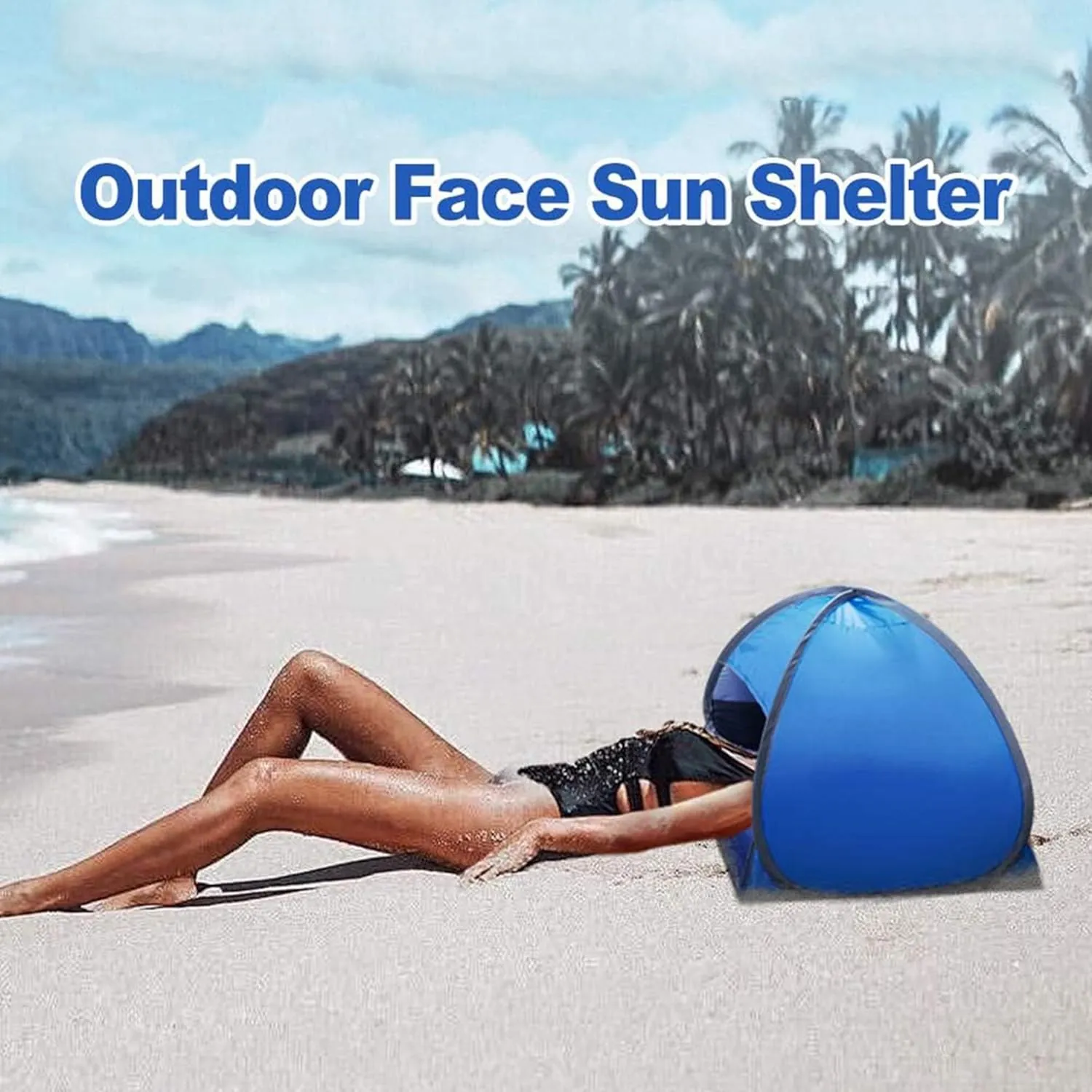 Laptop Sun Shade for Working Outside, Automatic Shades Laptop Tent, Pop up Sun Shade, Head Tent for Beach, Sun Shelter for Anti-UV Small Pets & Outdoor Camping Picnic Beach (Pink, L)