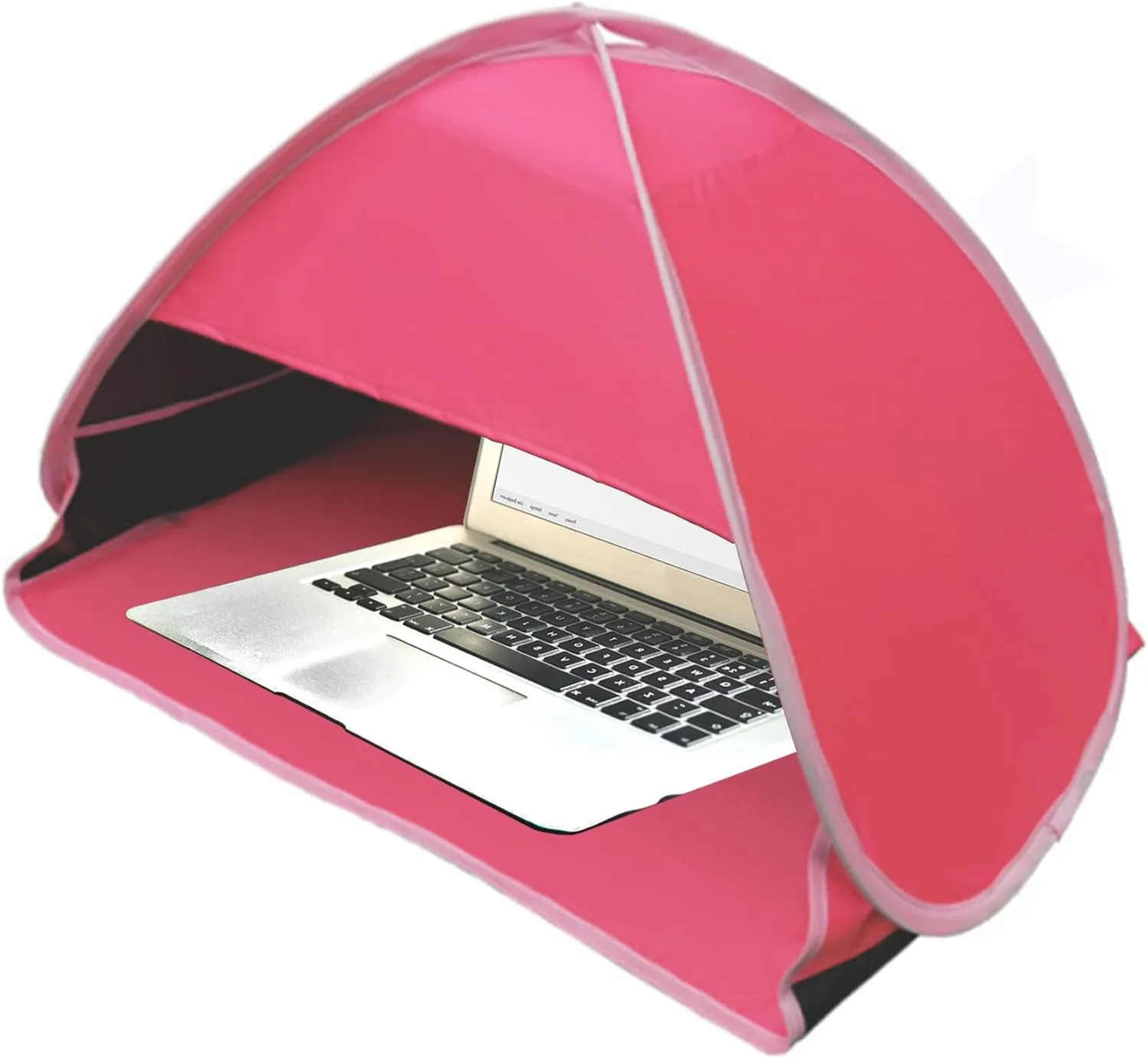 Laptop Sun Shade for Working Outside, Automatic Shades Laptop Tent, Pop up Sun Shade, Head Tent for Beach, Sun Shelter for Anti-UV Small Pets & Outdoor Camping Picnic Beach (Pink, L)
