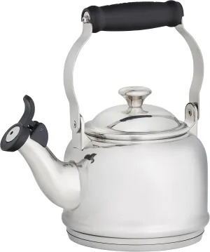 Le Creuset Demi Tea Kettle with Metal Finishes, 1.7 qt., Stainless Steel
